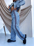 Džinsa komplekts "DENIM DAZE D0050" - zils ar pelēku